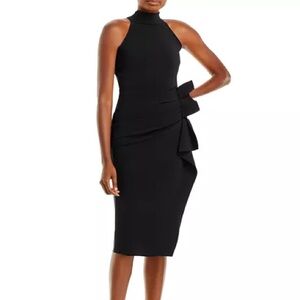 New Chiara Boni La Petite Robe Gudrum Ruffled Sheath Dress Size 40 IT / 4 US